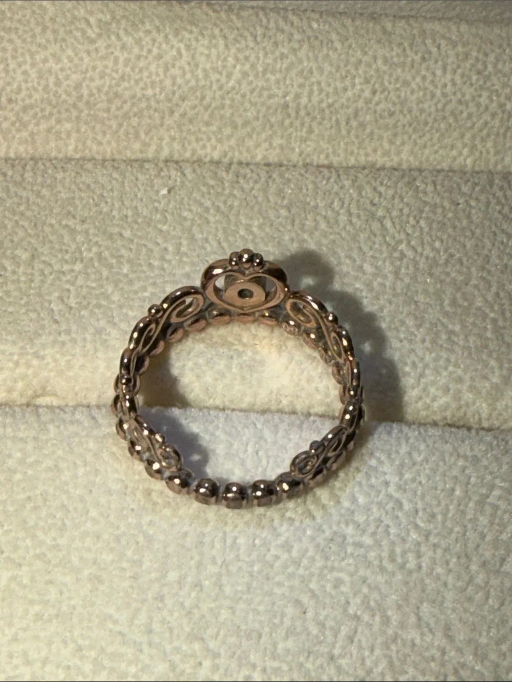 Pandora Princess Tiara Crown Ring in Rose Gold, Brand Size 5.25